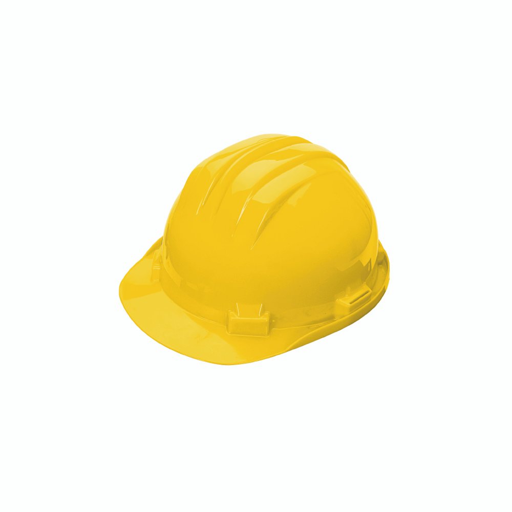 Casque de sécurité simple jaune