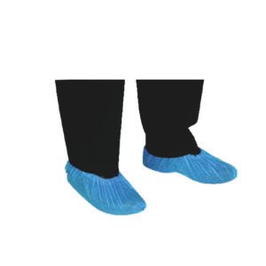 Couvre-chaussures visiteur polyéthylène bleus (100 pièces) 45240