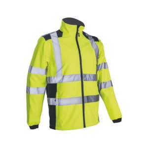 KANPA Veste Softshell HIVIZ Jaune HV Marine L 5KPA