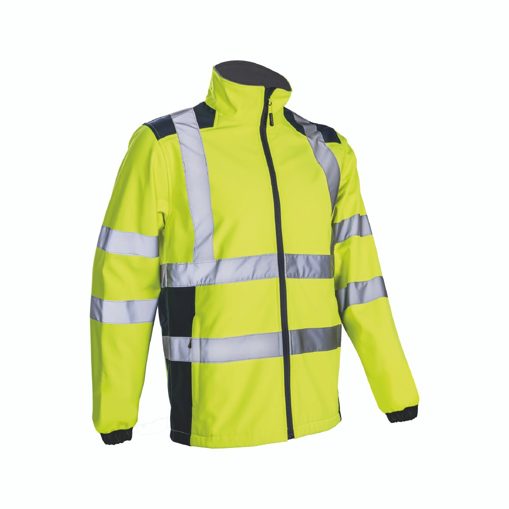 KANPA Veste Softshell HIVIZ Jaune HV Marine L 5KPA